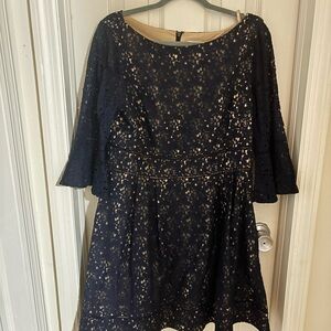 Navy Blue Lace Dress